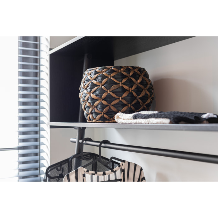 J-Line panier Roni Boule - bois - noir/marron - small - Ø 32.5 cm