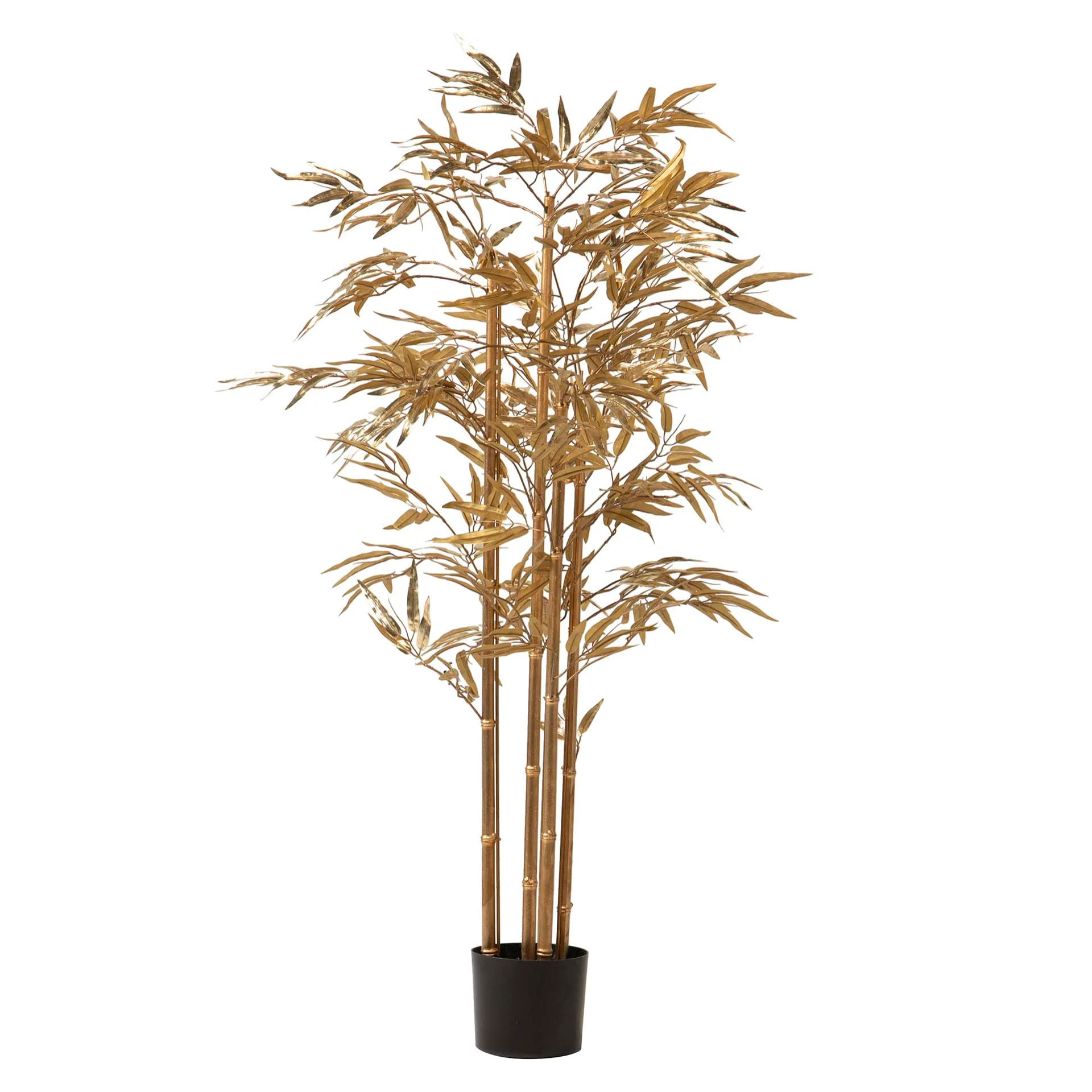 Arbol Bambu Dorado Con Maceta 78x51x137 Cm