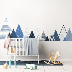 Stickers muraux enfants - Décoration chambre bébé - Autocollant Sticker mural géant enfant montagnes scandinaves ALINKA