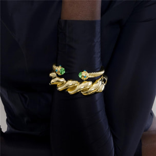 Brazalete LUX BY LUX acabado en oro amarillo 18K