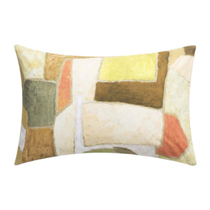 Taie d'oreiller imprimée en percale de coton, CLAY COLLAGE