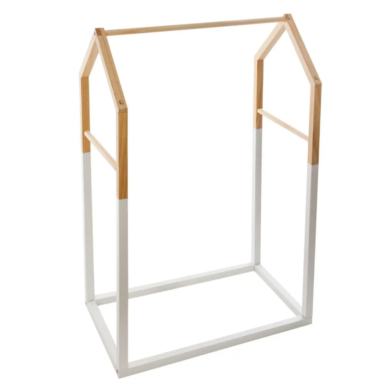 Portant à vêtements enfant "Maison" bois blanc 60x100cm