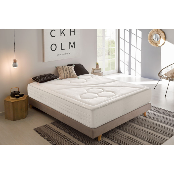 Matelas Mousse à memoire de forme Quantum Haute Densité, 30 cm, 2 places - Moonia