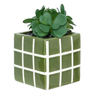 Plante artificielle Family corner pot céramique H17cm