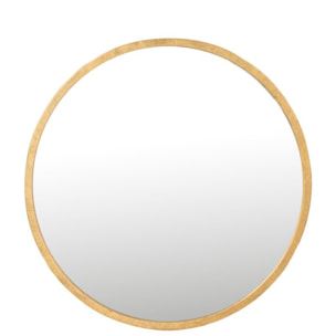J-Line Miroir Mona Rond Metal/Verre Or Small