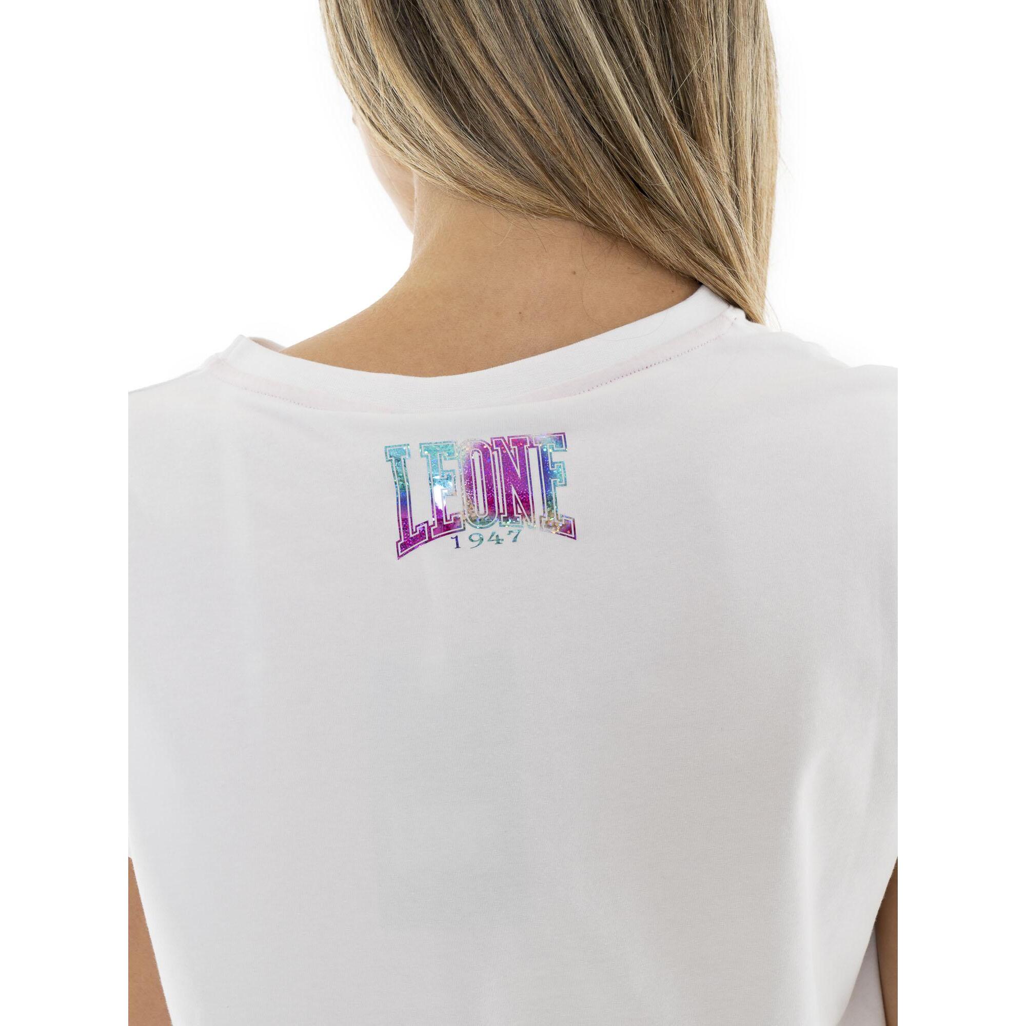 Camiseta de mujer Leone Summer Bright con aplicación de malla