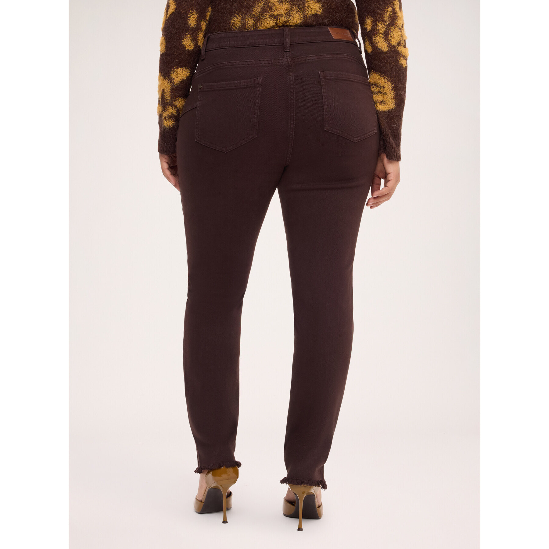 Fiorella Rubino - Pantaloni Skinny in cotone - Marrone