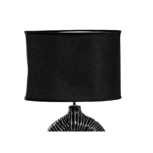 Lampada Da Tavolo Comodino Ricaricabile Accensione On/Off Modello Idra Nero