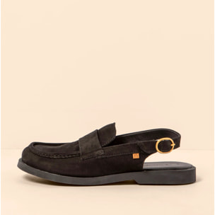 Zapatos N5872 NOBUCK LAVADO BLACK/ ARENISCA color Black