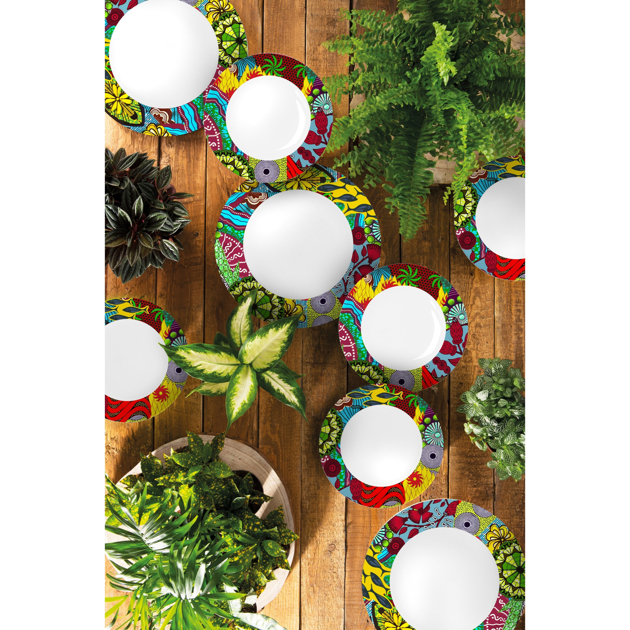 Servizio piatti 18 pezzi Excelsa – Afrique, Porcellana Multicolore