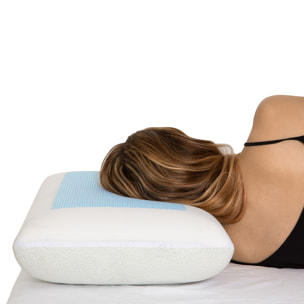 Oreiller mémoire de forme gel 50x30cm