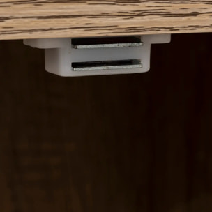 Étagère 6 cases porte "Mix N' Modul" effet bois naturel