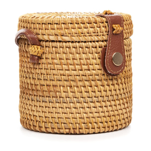 Borsa a tracolla Zagarise in rattan.