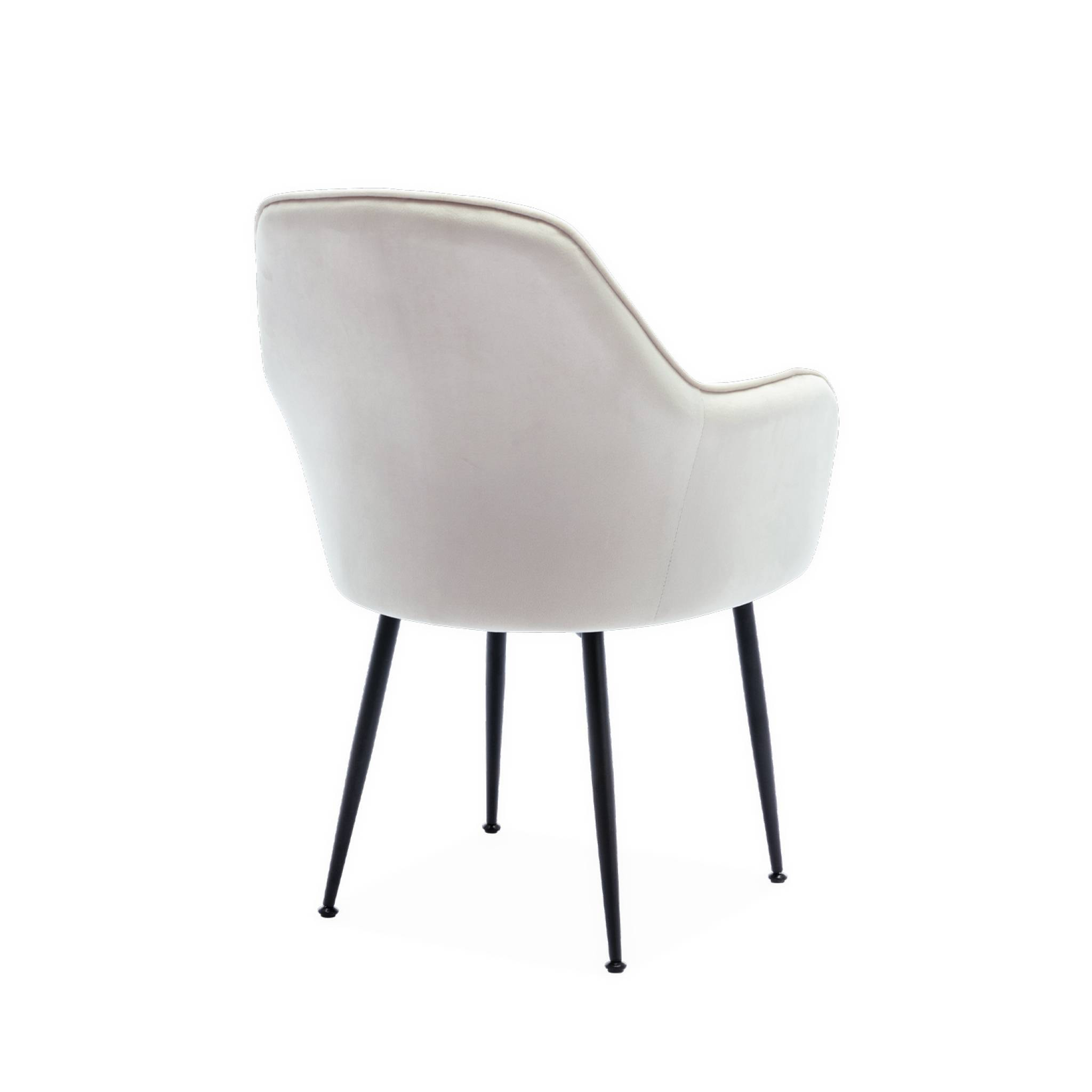 Fauteuil velours et pieds métal SHELLA