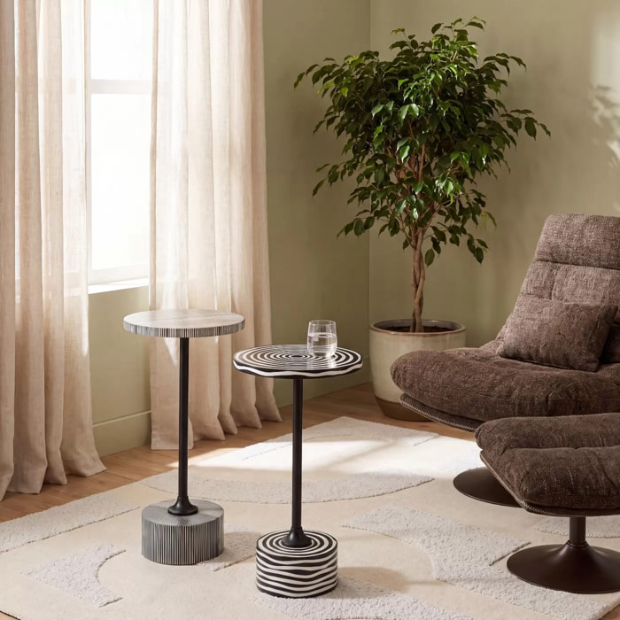Table d'appoint Domero Double 25cm noire Kare Design