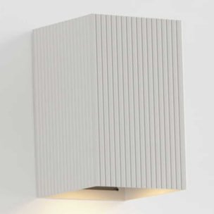 LUNE Applique carré blanche cannelée