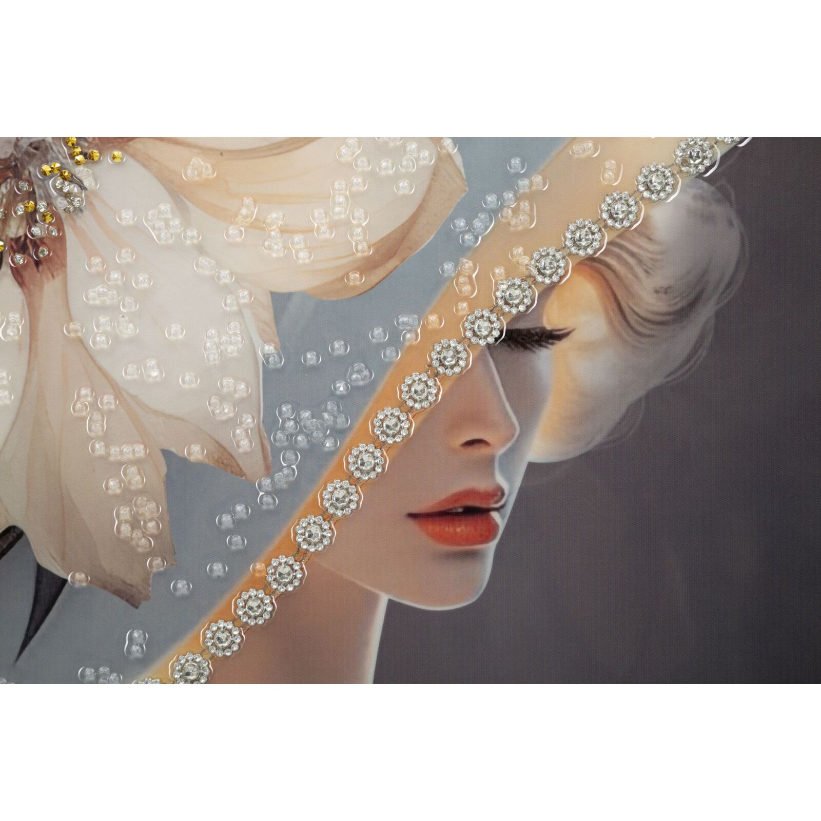 DIPINTO SU TELA LACCATO WIEN HAT -A- C/CORNICE CM 62X4X92