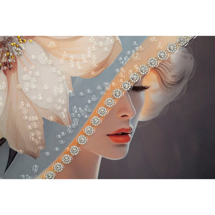 DIPINTO SU TELA LACCATO WIEN HAT -A- C/CORNICE CM 62X4X92