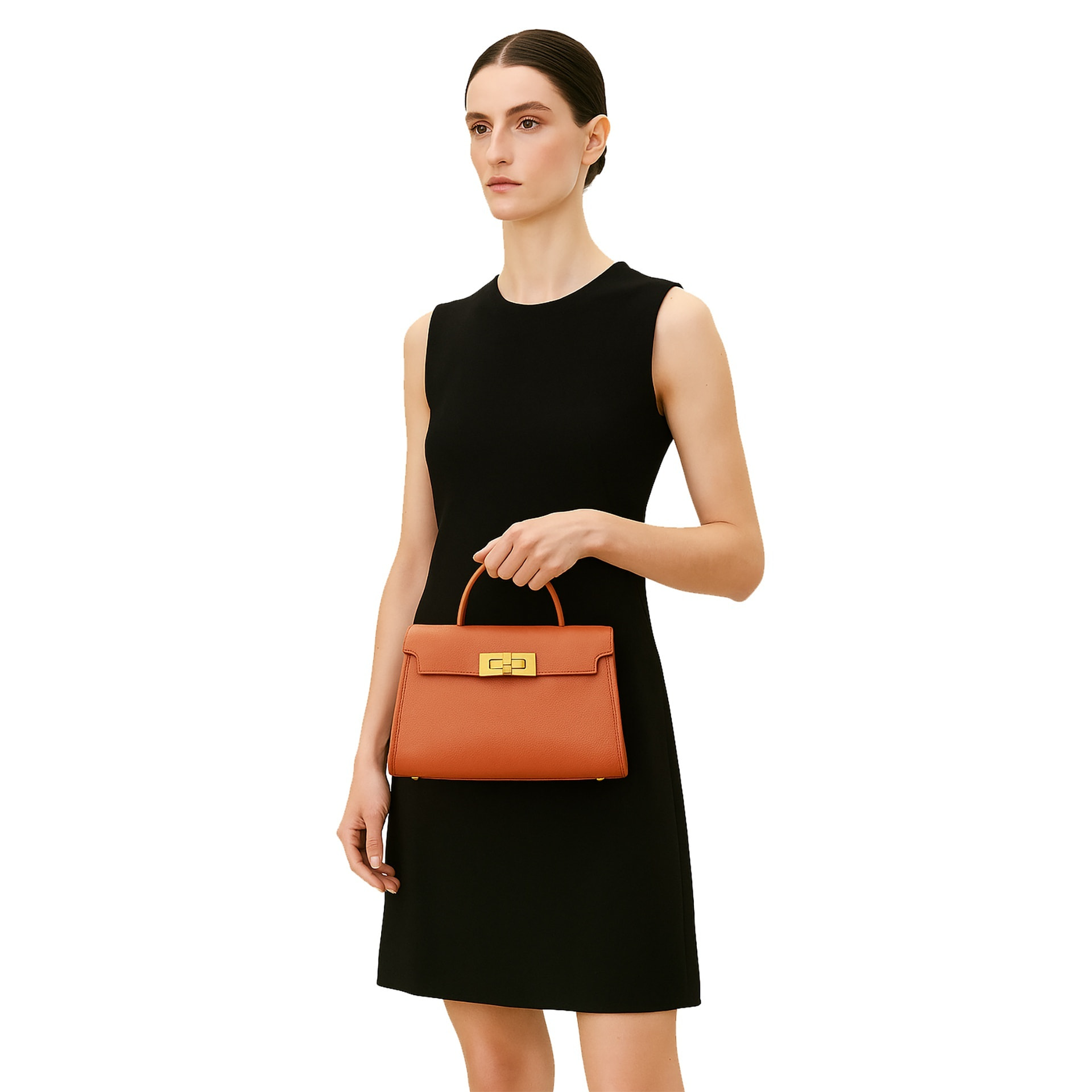 Borsa a mano da donna Made in Italy - Modello Embera Plus - 100% pelle - 28.0 x 17.0 x 9.0 cm