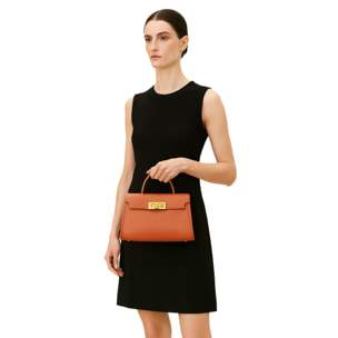 Borsa a mano da donna Made in Italy - Modello Embera Plus - 100% pelle - 28.0 x 17.0 x 9.0 cm