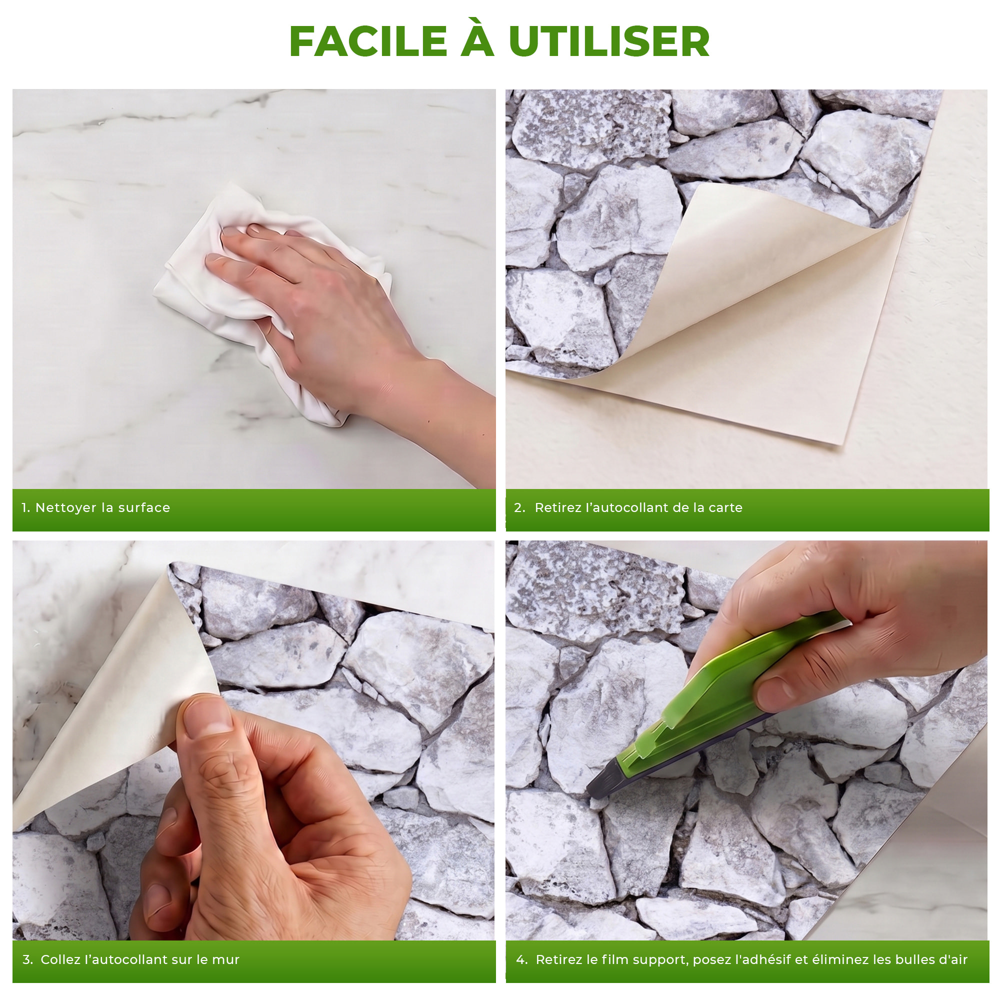 Sticker effet papier peint - PIERRES DE BOURGOGNE