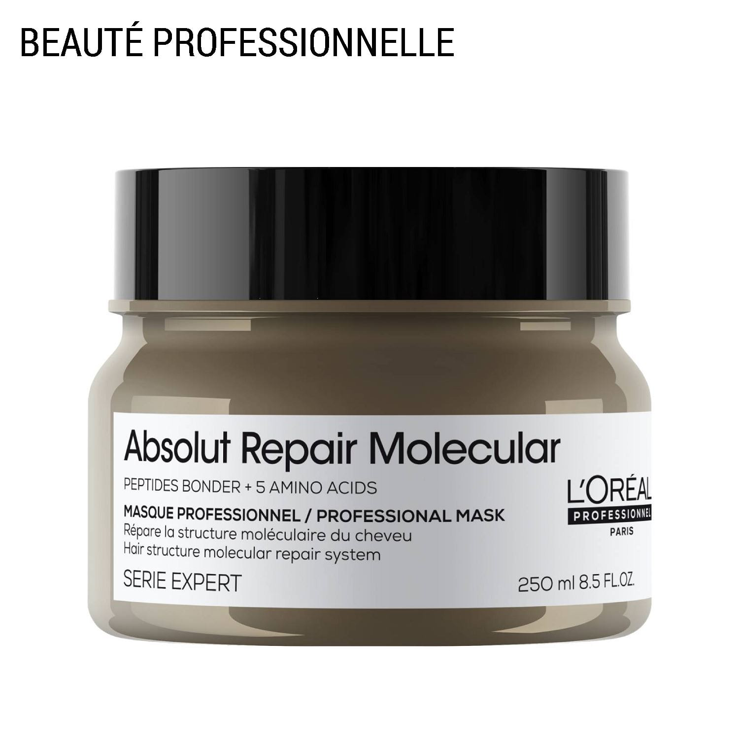 Série Expert Absolut Repair Molecular - Masque Concentré Professionnel sans rinçage - tous types de cheveux abîmés 250 ml