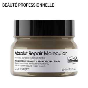 Série Expert Absolut Repair Molecular - Masque Concentré Professionnel sans rinçage - tous types de cheveux abîmés 250 ml