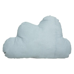 Coussin enfant "Berlingot" nuage - coton - bleu - 45x28 cm