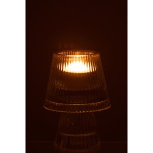 J-Line bougeoir Chapeau - verre - transparent
