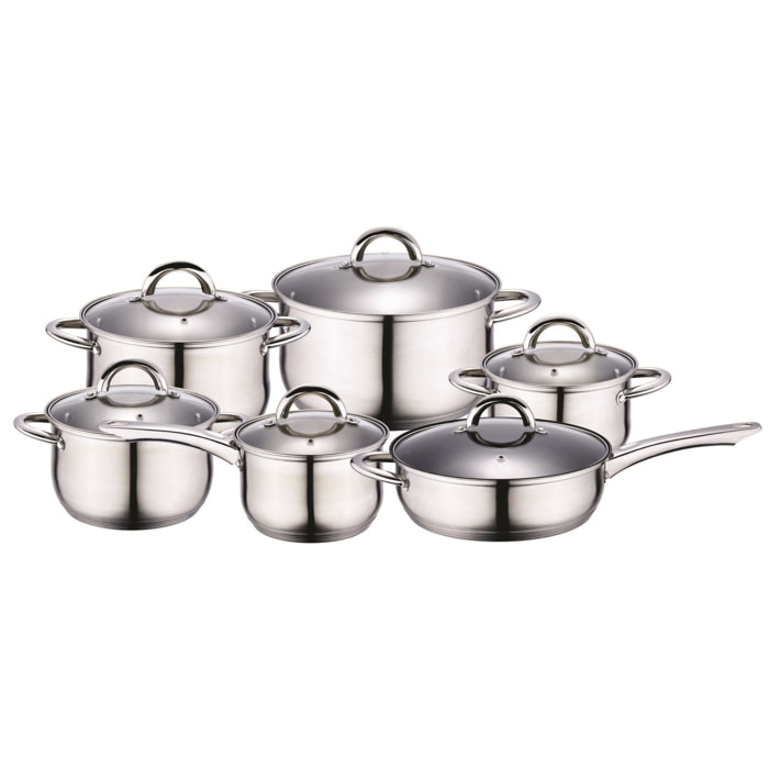 BATERIA COCINA 12 PIEZAS en ACERO INOXIDABLE Renberg