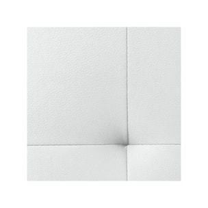 Ensemble lit matelas et sommier 160x200 cm en simili blanc - BIANCA