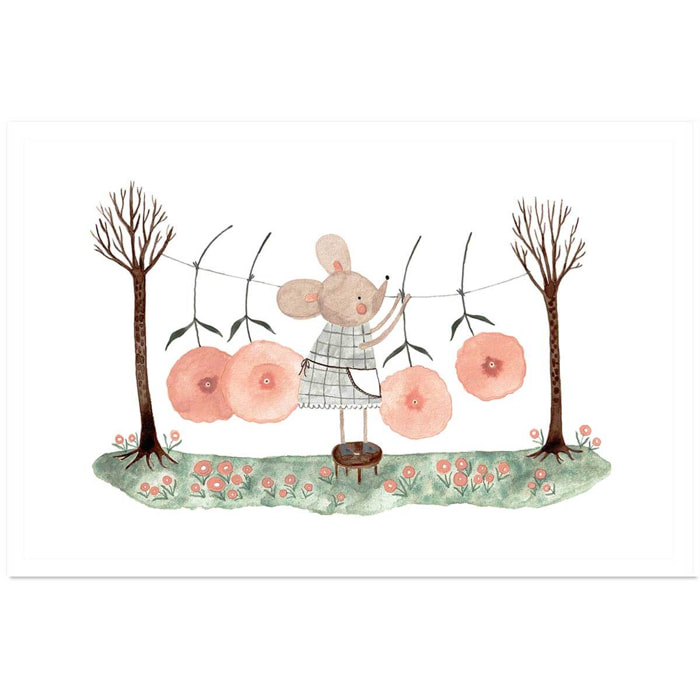 Affiche enfant lessive chez souricette  Affiche seule