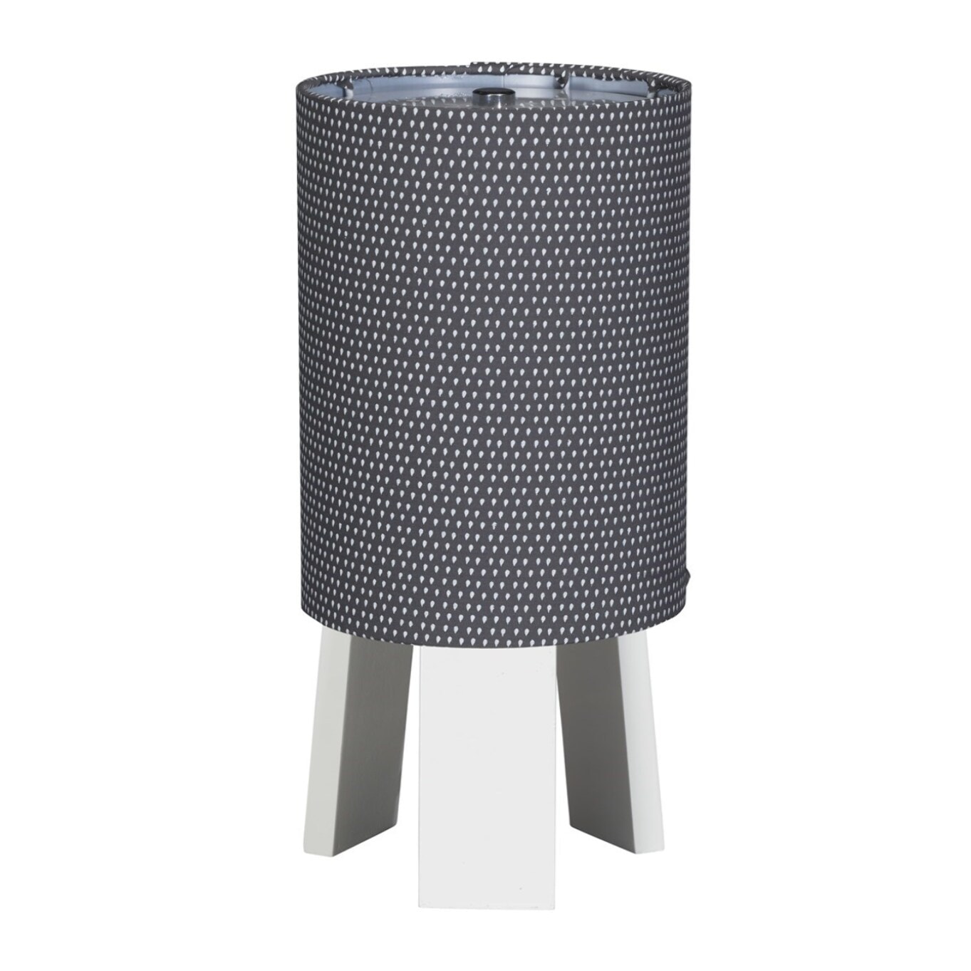 Lampe de chevet avec pied en coton gris