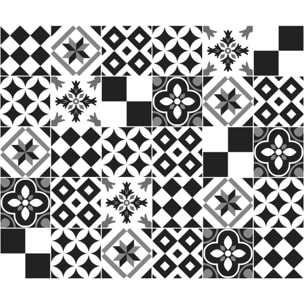 Stickers muraux - Sticker Mural Carrelage adhésif Cuisine Salle de Bain - 30 STICKERS CARREAUX DE CIMENT AZULEJOS MARINIRA