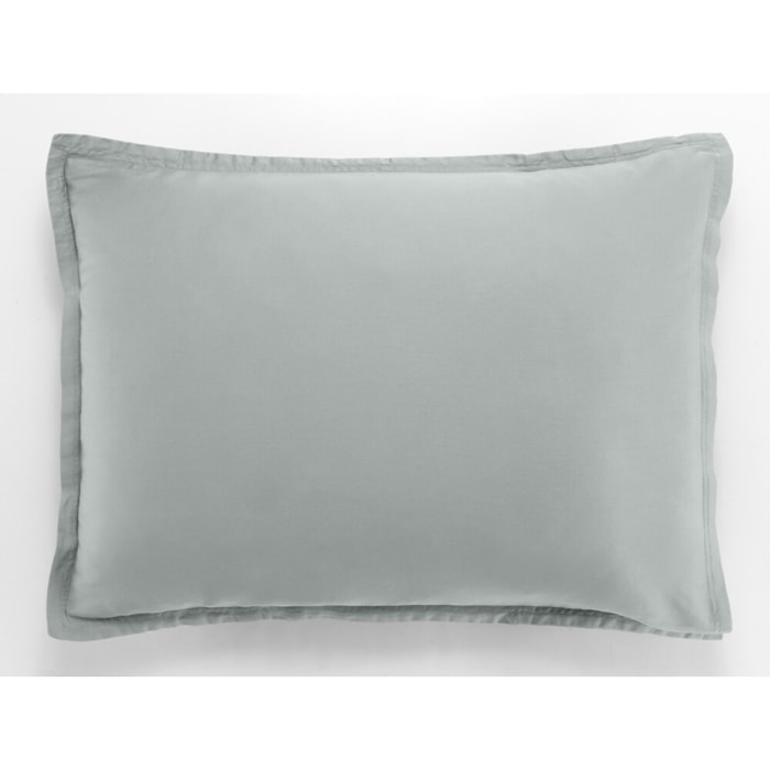 Paire de TAIE D'OREILLER 1PCS 50X70CM 100% SATIN DE COTON 105 FILS CELADON