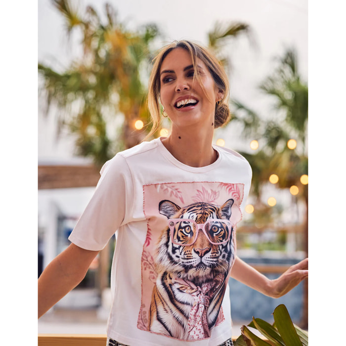 Camiseta Manga Corta Rosa Claro - Tigrali