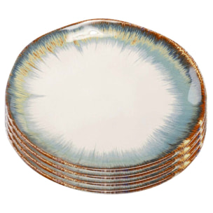 Assiettes Organic bleues 20cm set de 4 Kare Design