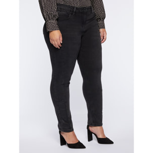 Fiorella Rubino - Jeans neri Zaffiro slim girlfit con inserti - Nero