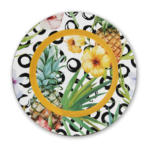 Set de 6 assiettes de présentation 33 cm – Excelsa Tropical Chic, Plastique multicolore