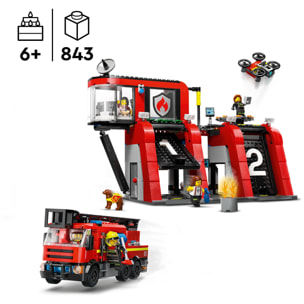 LEGO CITY 60414 - CASERMA DEI POMPIERI E AUTOPOMPA