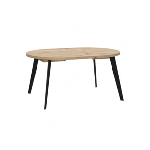 Table ronde en bois extensible D.110 cm - 3 coloris - XTRA