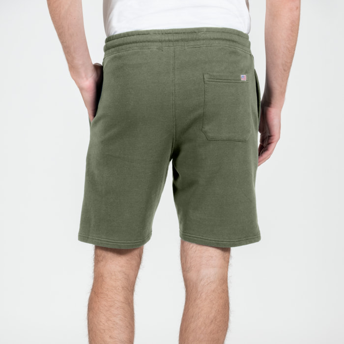 Bermuda con stampa logo french terry