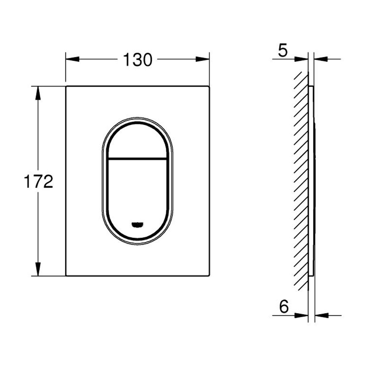 GROHE Plaque de commande Arena Cosmopolitan S