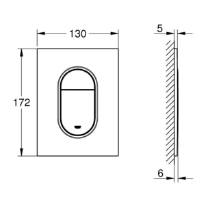 GROHE Plaque de commande Arena Cosmopolitan S