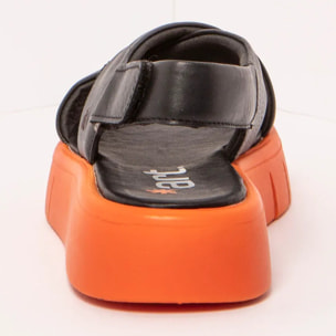 Sandalias 1855 NAPPA BLACK-ORANGE/ MALAGA color Black-orange