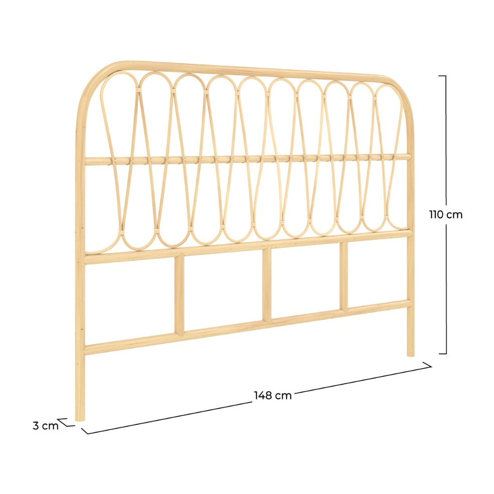 Tête de lit Elior 140 cm en rotin naturel