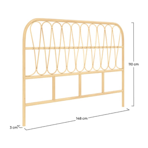 Tête de lit Elior 140 cm en rotin naturel