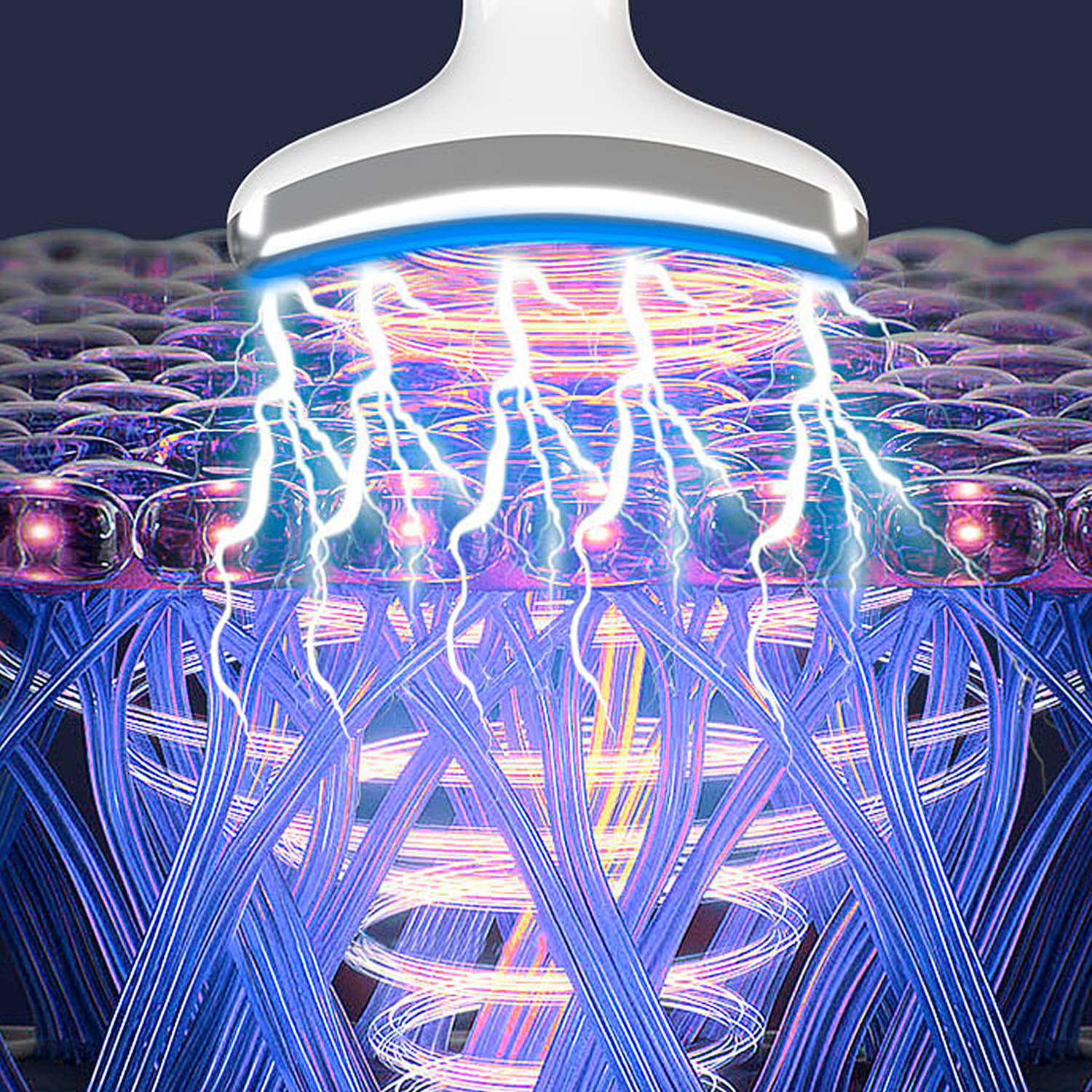 Dispositivo di bellezza 6 in 1 con LED, EMS, ioni, freddo, calore e vibrazione.