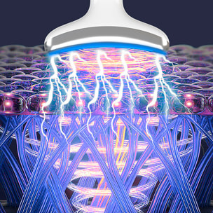 Dispositivo di bellezza 6 in 1 con LED, EMS, ioni, freddo, calore e vibrazione.