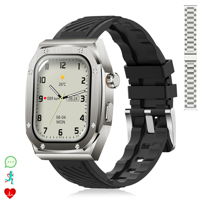 Smartwatch Z79 Max doble pulsera. Monitor de salud, tensión, etc. Modos deportivos, split screen, llamadas BT.